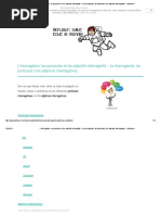 L'interrogation - Les Partucules Et Les Adjectifs Intérrogatifs - La Interrogación - Las Partículas y Los Adjetivos Interrogativos. - Sjbfrances PDF