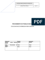 Procedimiento Trabajo Seguro Colocacion de Veredas