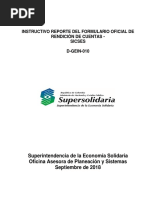 Instructivo Reporte Formulario Oficialrendicion Cuentas - Sicses PDF