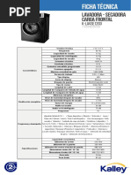 Ficha Tecnica Lavadora K-Lavse12go