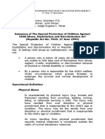 Summary of The Special Protection of Children Against Child Abuse, Exploitation and Discrimination Act (Republic Act No. 7610, 17 June 1992)