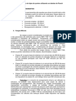 Dimensionamento de Lajes de Pontes Utilizando As Tabelas de Rusch