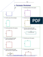 Area Perimeter Worksheet PDF