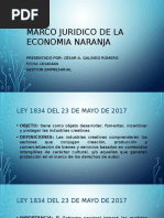 Marco Juridico de La Economia Naranja