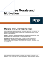 Employee Morale and Motivation