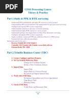 GNSS Processing Course Contents PDF