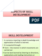 Aspects of Skill Development