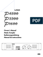 Yamaha P1600 Amplifier User Manual