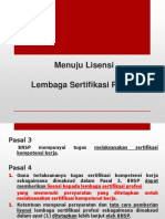 Menuju LSP Terlisensi