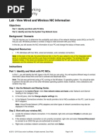 4.6.6 Lab - View Wired and Wireless NIC Information