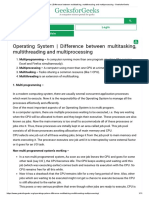 Operating System - Difference Between Multitasking, Multithreading and Multiprocessing - GeeksforGeeks