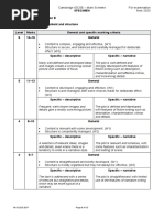 0500 FLE Paper 2 Mark Scheme - Descriptive, Narrative