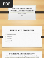 Issues & Problems in Public Administration