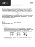 8 Electron Configuration Bingo