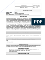 TH-PE6-F-2 Perfil Del Cargo Analista-Auxiliar de Planeamiento y Programación de Mantenimiento