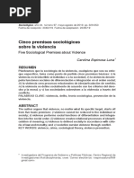 Espinosa Luna - Cinco Premisas Sociológicas Sobre La Violencia