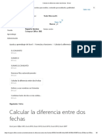 Calcular La Diferencia Entre Dos Fechas - Excel