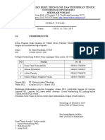 Surat Tugas Dosen Pembimbing KP 2019