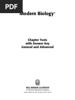 Modern Biology. Chapter Tests With Answer Key General and Advanced