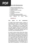 Lista de Los Diez Mandamientos