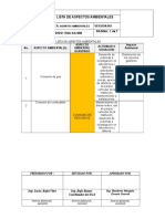 Lista de Aspectos Ambientales