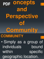 Concepts and Perspective of Community