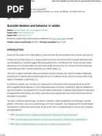 Suicidal Ideation and Behavior in Adults - UpToDate PDF