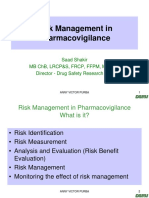 Risk Management in Pharmacovigilance Saad Shakir