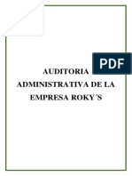 Auditoria Administrativa de La Empresa Roky S