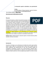 Calidad Educativa en La Educación Superior Colombiana