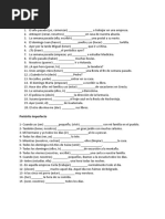 Indefinido e Imperfecto Ejercicios Ejercicios de Gramatica - 27920