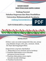 Dasar-Dasar Penelitian Dan Penulisan Karya Ilmiah