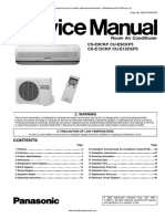 Panasonic CS-E9CKP CS-E12CKP Service Manual Log PDF