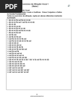 Exercícios de Afinção Vocal-Maior