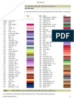 DMC Color Chart in Numerical Order With Color Name