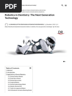 Robotics in Dentistry: The Next Generation Technology - DentalReach