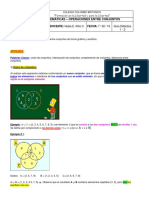 Matemáticas Operaciones Entre Conjuntos