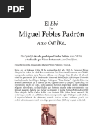 El Ebo Por Miguel Febles (Traducido Al Espanol Por Victor Bethancourt)