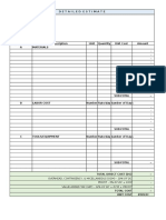 Detailed Estimate Template