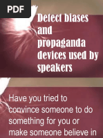 Detect Biases and Propaganda Devices Used by Speakers