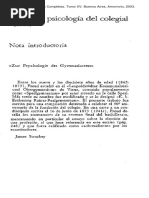 Freud, Sigmund. Sobre La Psicología Del Colegial (1914)