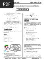 II BIM - 4to. Año - ALG - Guía 3 - Factorización