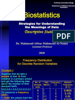 Biostatistics Lecture - 2 - Descriptive Statistics