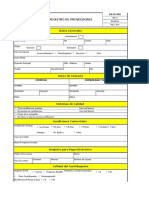 FA-CO-001 Registro de Proveedores