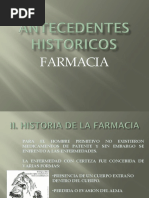 Antecedentes Históricos de La Farmacia