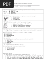 PRUEBA DE LECTURA COMPRENSIVA EN K'iche' 5to.