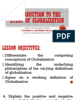 Lesson 1introduction To The Study of Globalization