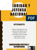 Seguridd y Defensa Nacional