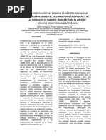 Implementación Del Modelo de Gestión de Calidad Iso/ts 16949:2009 en El Taller Automotriz Pascar's de La Ciudad de El Carmen - Manabí para El Área de Servicio de Inyección Electrónica