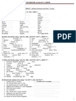 Worksheet 1: Subject Pronouns and Verb " To Be "